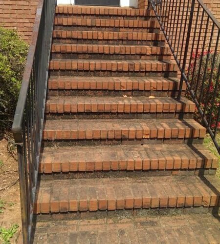 Brick Staircase Before APR Power Washing